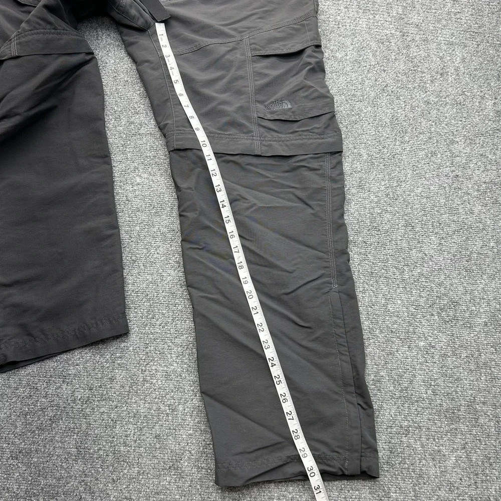 The North Face Pants Mens Large Gray Cargo Convertible Hiking Zip Off Nylon